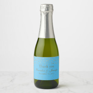 Turquise & Guld Personligt bröllp Sparkling Vin La