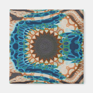 Turquise Guld Sol Southwest Art Magnet