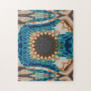 Turquise Guld Sol Southwest Art Pussel