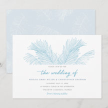 Turquise Handflatan Lövs Tropical Beach Wedding