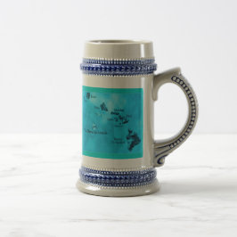 Turquise Hawaiian karta mugg