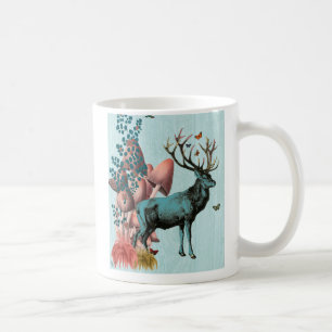 Turquise Hjort i Mushroom Forest 2 Kaffemugg