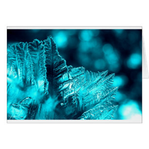 Turquise Ice Photograph Hälsningskort