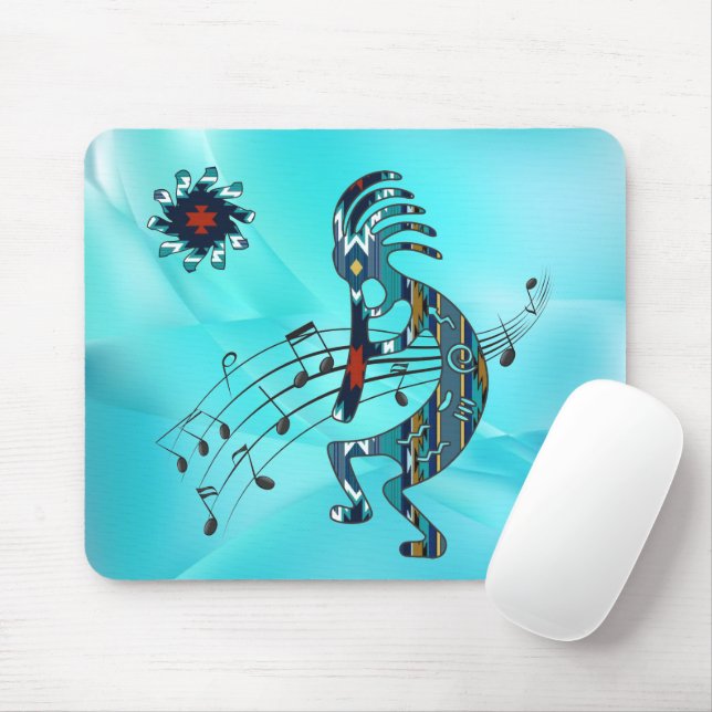 Turquise Kokopelli Mouse Pad Musmatta (Med mus)