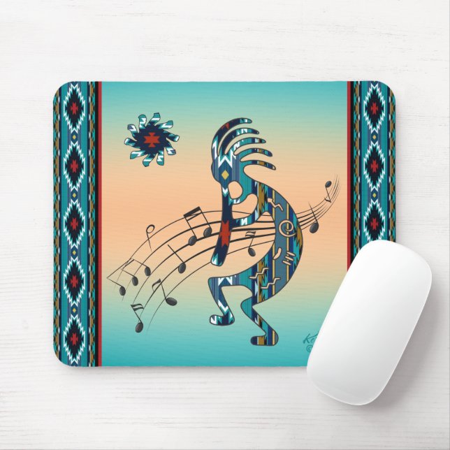 Turquise Kokopelli Mouse Pad Musmatta (Med mus)