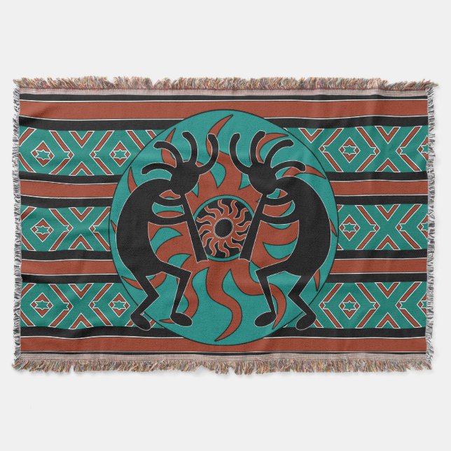 Turquise Kokopelli Tribal Southwest Design Mysfilt (Framsidan)