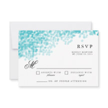 Turquise Light Shower | Svarskort för Söt OSA