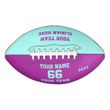 Turquise Lila Football with Namn, Number, Team