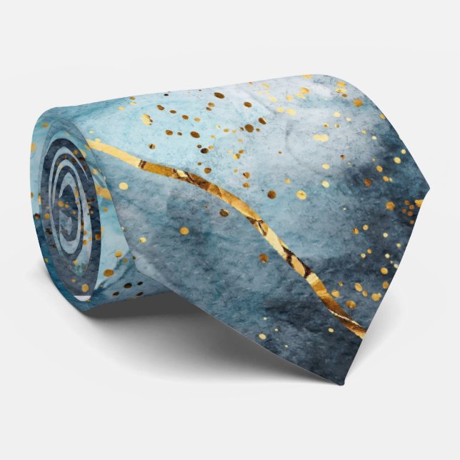Turquise Marble Abstrakt Neck Tie Slips (Rullad)