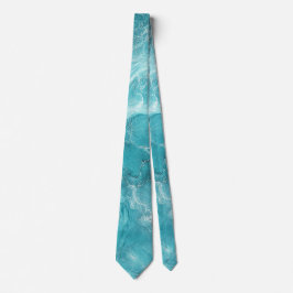 Turquise Marble Abstrakt Neck Tie Slips