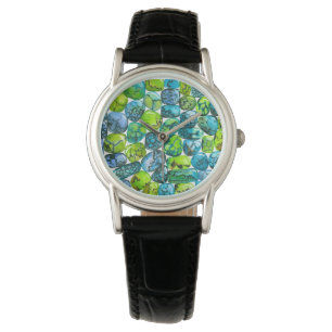 Turquise mönster armbandsur