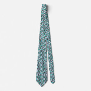 Turquise Mönster Neck Tie Slips