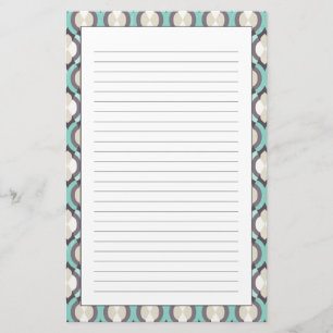 Turquise Moroccan Mönster Brevpapper
