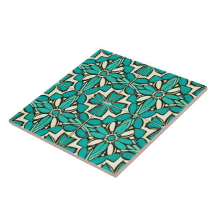 Turquise Moroccan Mosaic Kakelplatta