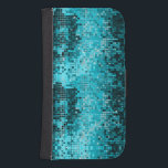 Turquise Mosaic Geometric Mönster Samsung S4 Plånboksfodral<br><div class="desc">Populär glansig metallsekvens ser turkoston disco glitter. Retro 70's disco boll spegel med sliten och gnistor.</div>