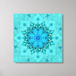 Turquise Nature Mandala Kanvastryck