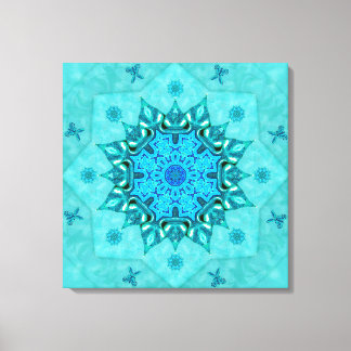 Turquise Nature Mandala Kanvastryck