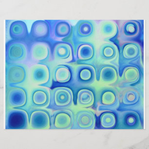 Turquise Ocean Hues - Skrapbook Papper Letterhead