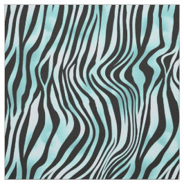 Turquise och Black Zebra Tyg