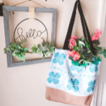 Turquise och Brown Tile Design Namn Tygkasse<br><div class="desc">Klassy gullig,  det här är roligt,  originellt och helt funktionellt! Text kan vara personlig med ditt namn! Gör en underbar gåva till en medarbetare,  student,  lärare eller mamma!</div>