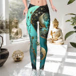 Turquise och Cyan Yin och Yang Meditation Yoga Leggings<br><div class="desc">Låt er unika sida på andlig skina vid sidan av en modern, contemporary vibe med Shy Shy Panda Turcos och Cyan Yin och Yang Meditation Yoga Leggings. Dessa invecklade komar i grund leder till turkos och cyan, närmare mystiska gula toner. Hitta energi och fred med den här moderata idrottsladdade bäran,...</div>