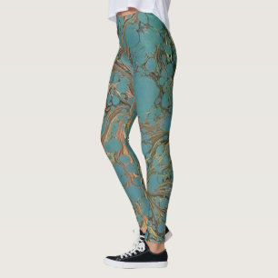 Turquise och Guld, Marcular. Leggings