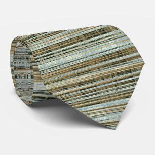 Turquise och Guld Stripe Mönster Slips