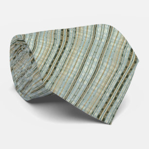 Turquise och Guld Stripe Mönster Slips
