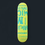 Turquise och Lemon Grunge Typography Ord Cloud Mini Skateboard Bräda 18,5 Cm<br><div class="desc">Effekten av det här trendiget av gatutextbaserad design beror på längden på ditt namn. Välj "Klicka för att anpassa ytterligare" grund i "Anpassa den här mallen" för att få det utseende du vill ha. Du kan också göra bakgrunden och / eller texten till valfri färg. Se till att roligten skapar....</div>