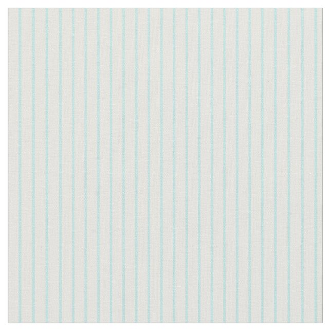 Turquise och Mint Cream Färgad Lined Mönster Tyg (Närbild)