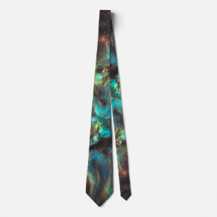 Turquise och Rust Crab Nebula Tie Slips