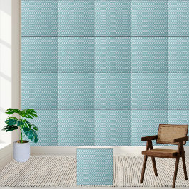 Turquise och White Chevron - Modern Zigzag Kakelplatta