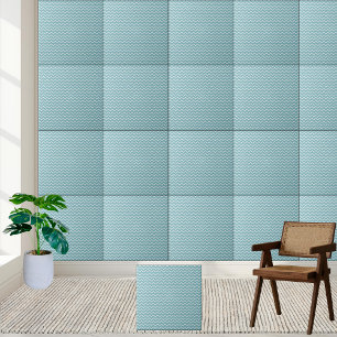Turquise och White Chevron - Modern Zigzag Kakelplatta