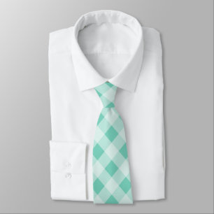 Turquise Påsk Gingham Manar och Tie Gift Slips