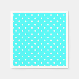 Turquise polka dot modern glamor pappersservett