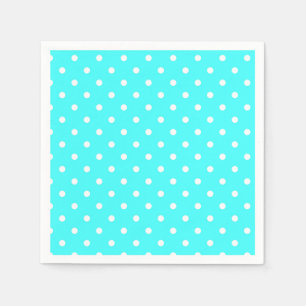 Turquise polka dot modern glamor pappersservett