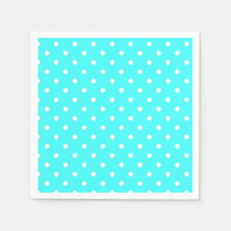 Turquise polka dot modern glamor pappersservett