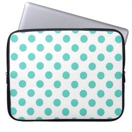 Turquise polka dots laptop fodral