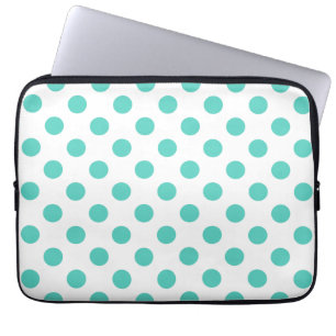 Turquise polka dots laptop fodral