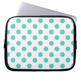 Turquise polka dots laptop fodral