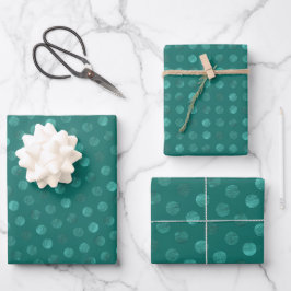 Turquise Polka dots Modern och Elegant jul