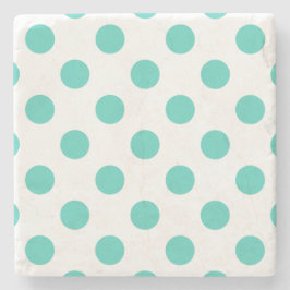 Turquise polka dots stenunderlägg