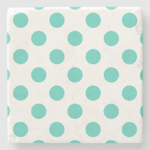 Turquise polka dots stenunderlägg