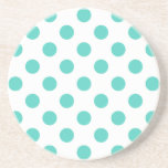 Turquise polka dots underlägg<br><div class="desc">Turkos polka dots på vit bakgrund</div>
