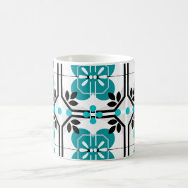 Turquise Portuguise Tile Mosaic Farmhouse Kaffemugg