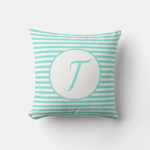 Turquise Ram Monogram Brev Rand Cushion Kudde