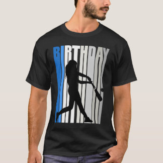 Turquise Retro Vintage Girls Baseball Birthday Ba T Shirt