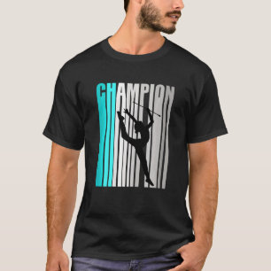 Turquise Rhythmic Gymnastics Champion Retro Desig T Shirt