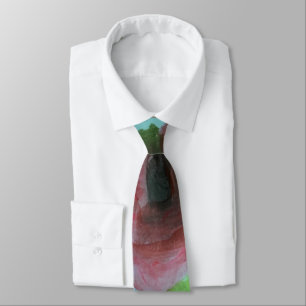 Turquise Ro Blommigt Tie Slips
