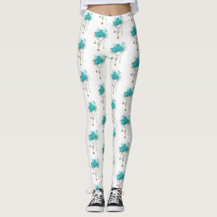 Turquise Ro med Nycklar Leggings